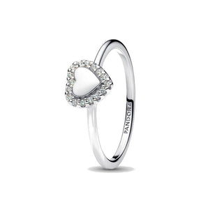 Anello Cuore e Pavè da incidere (Misura 50)