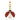 Charm Idyllia Taglio misto, Coccinella, Rosso, Placcato color oro
