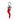Charm corno rosso corona piccolo