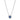 Collana Punto Luce Quadrato Blu