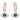 Orecchini a cerchio Swarovski Symbolic Evil Eye, blue, placcato oro rosa