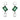 Orecchini Swarovski pendenti Mesmera Taglio misto, Verdi, Placcato rodio