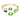 Bracciale Swarovski rigido Millenia Taglio ottagonale, Verde, Placcato color oro
