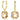 Orecchini Swarovski pendenti Millenia Taglio squadrato, Caramello, Placcato color oro