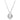 Pendente Dextera Taglio Round, Bianco, Placcato rodio