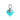 Charm cuore lucky azzurro