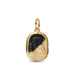 Charm Medallion Gufo "Lux Et Sapientia"
Esclusiva lega metallica rifinita in Oro