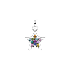 Ciondolo stella con cristalli multicolor