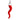 Charm corno rosso classico grande