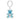 Portachiavi Swarovski Teddy Orso, Blu, Placcato rodio