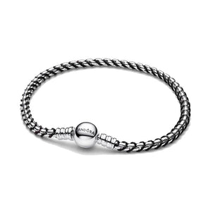 Bracciale Intreccio Tessuto Nero (Misura 19 cm)