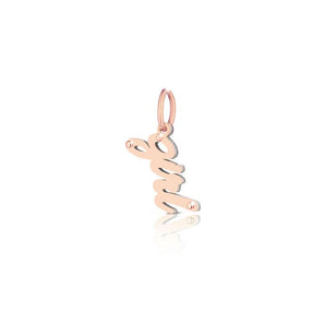 Scritta girl in oro rosa e argento