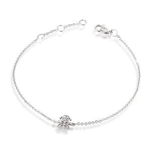 Bracciale femminuccia oro bianco
con pavé di diamanti