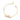 Bracciale femminuccia oro giallo, smalto rosa con perlina smaltata