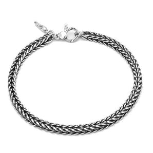 Bracciale Raspini in argento da uomo treccia quadra