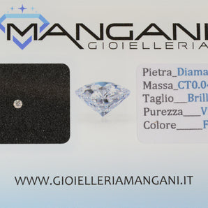 Diamante naturale blisterato 0,04 VS F