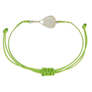 Bracciale sport padel in argento 925 bracciale cordone tecnico colore verde unisex racchetta mm 30