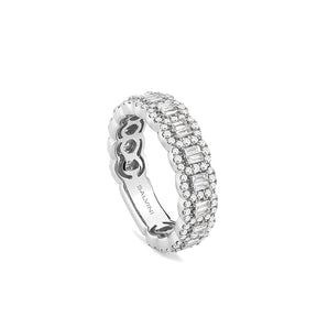 Anello in oro bianco e diamanti Salvini Gioielli collezione Magia