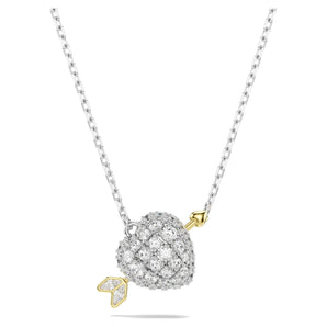 Pendente Idyllia Taglio misto, Cuore con freccia, Bianco, Mix di finiture
