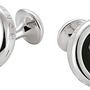 Gemelli in acciaio Heritage con onice nero e stemma Montblanc