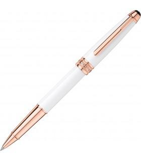 Penna Montblanc roller Meisterstuck white solitaire red gold classique