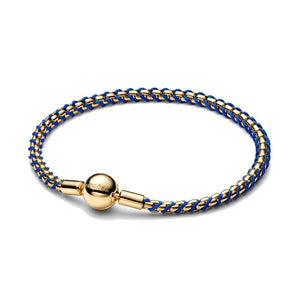 Bracciale Intreccio Tessuto Blu (Misura 19cm)