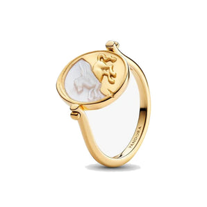 Anello Medallion Pegaso "Ex Animo" ReversibileEsclusiva lega metallica rifinita in Oro (Misura 56)