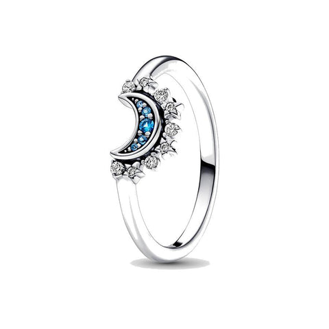 Anello Pandora Luna Pietre Blu (Misura 48)