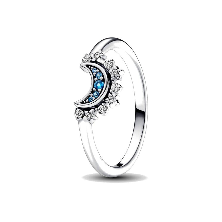 Anello Pandora Luna Pietre Blu (Misura 58)