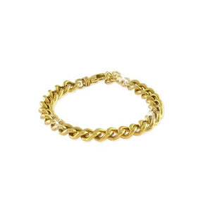 Bracciale Unoaerre con catena grumetta mini in bronzo dorato