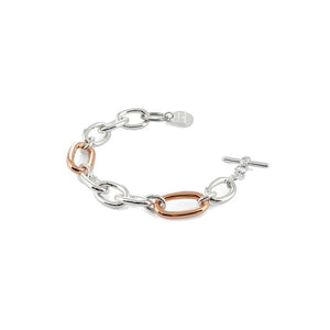 Bracciale Unoaerre in bronzo bianco e rosa