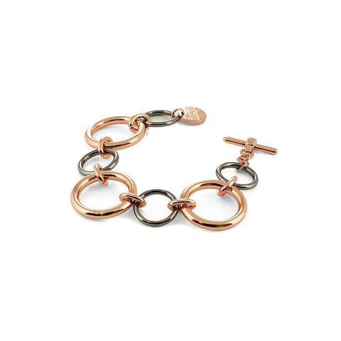 Bracciale Unoaerre bicolore con cerchi