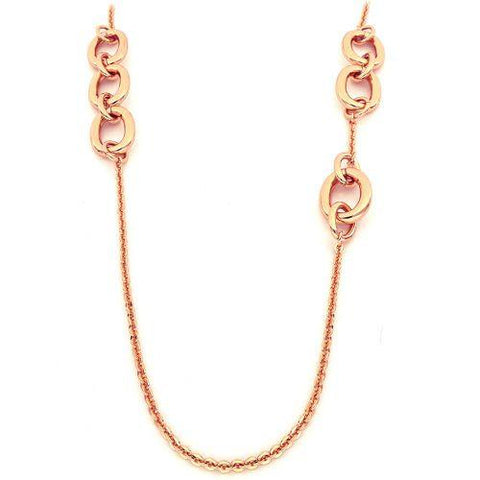 Collana Unoaerre in bronzo dorato rosa