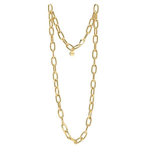 Collana unoaerre da donna in bronzo placcato oro