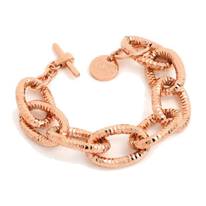 Bracciale Unoaerre in bronzo dorato rosa