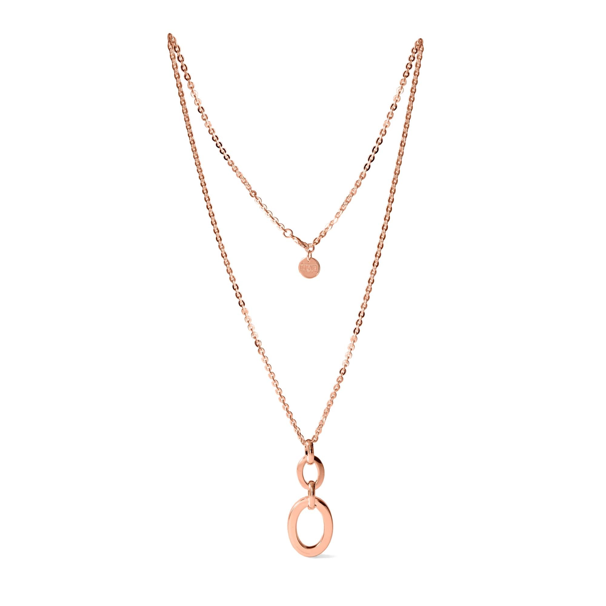 Collana Unoaerre in bronzo dorato rosa