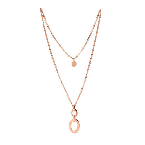 Collana Unoaerre in bronzo dorato rosa