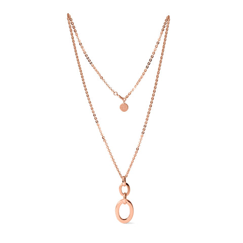 Collana Unoaerre in bronzo dorato rosa