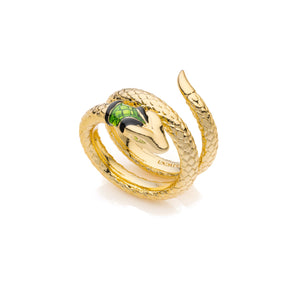 Anello Unoaerre serpente dorato