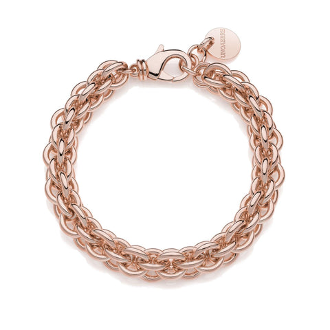 Bracciale Unoaerre multifilo in catena rolò rosa