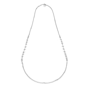 Collana lunga argentata Lux Unoaerre