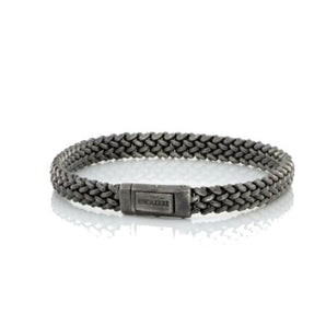 Bracciale Unoaerre in argento brunito da uomo