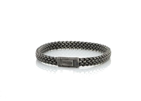 Bracciale Unoaerre in argento brunito da uomo