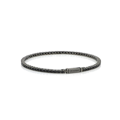 Bracciale unoaerre Tennis in argento brunito