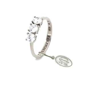 Anello Unoaerre Trilogy Mini in argento bianco