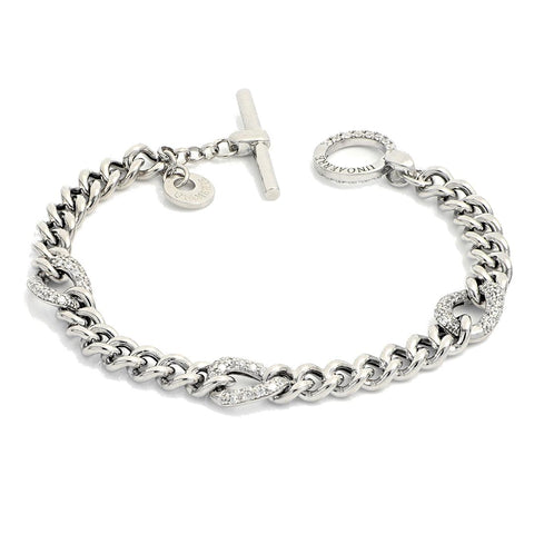 Bracciale unoaerre in argento bianco