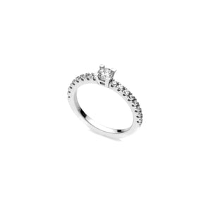 Anello Unoaerre solitario in argento