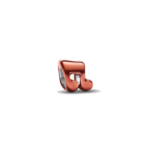 Mini Charm Nota Musicale effetto metallico arancioneArgento Sterling 925