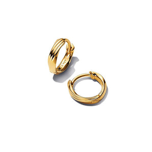 Orecchini Cerchi Piccoli Linea Avvolgente
Placcatura in Oro 14k