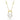 Pendente Idyllia Taglio misto, Cuore, Bianco, Placcato color oro